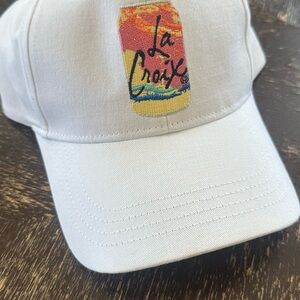 La Croix Embroidered Can White Baseball Hat